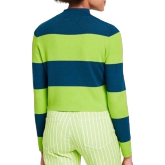 Victor Glemaud Bold Striped Yellow and Blue Sweater - Picture 5 of 5